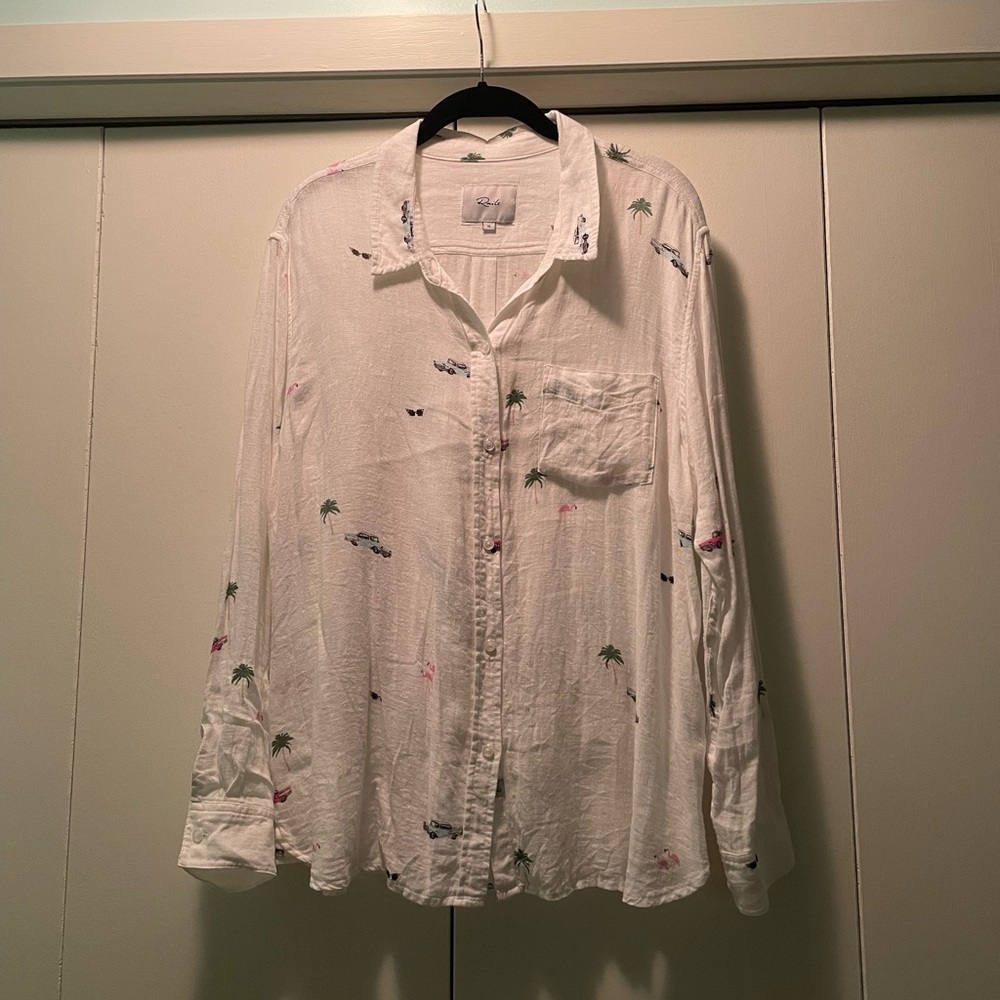 Rails Tropical print button up